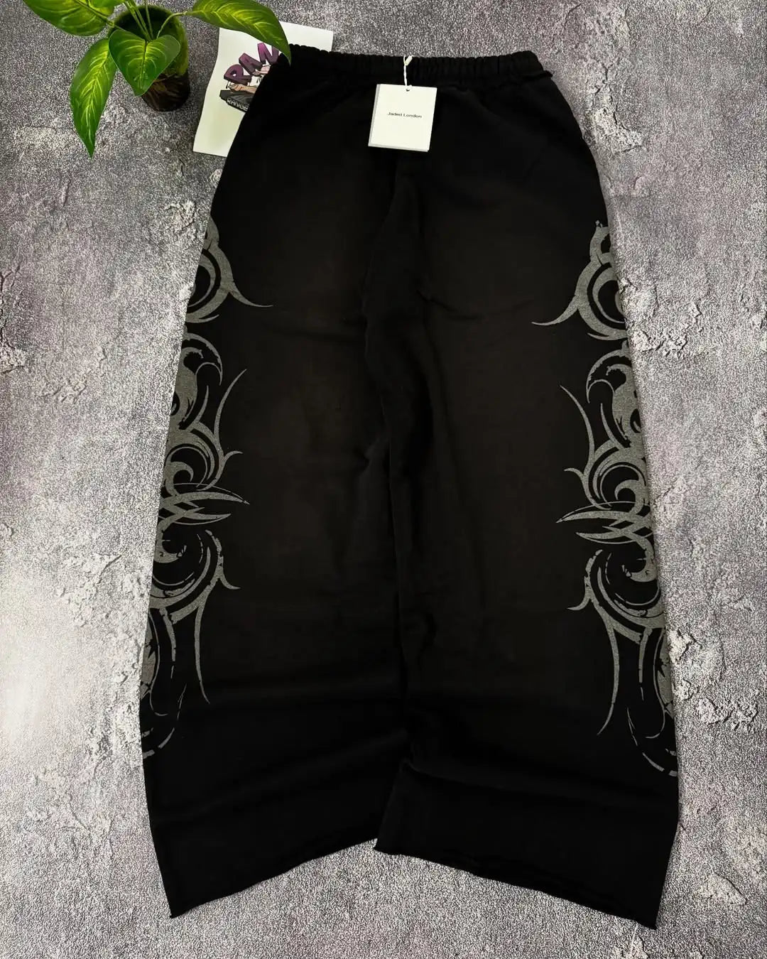 Y2K Fashion Black Striped Sweatpants Men Women