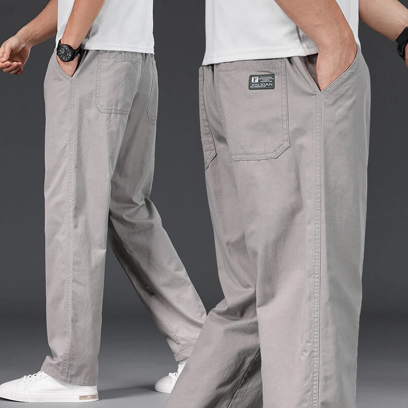 Big Size Mens Casual Pants Relaxed Fit